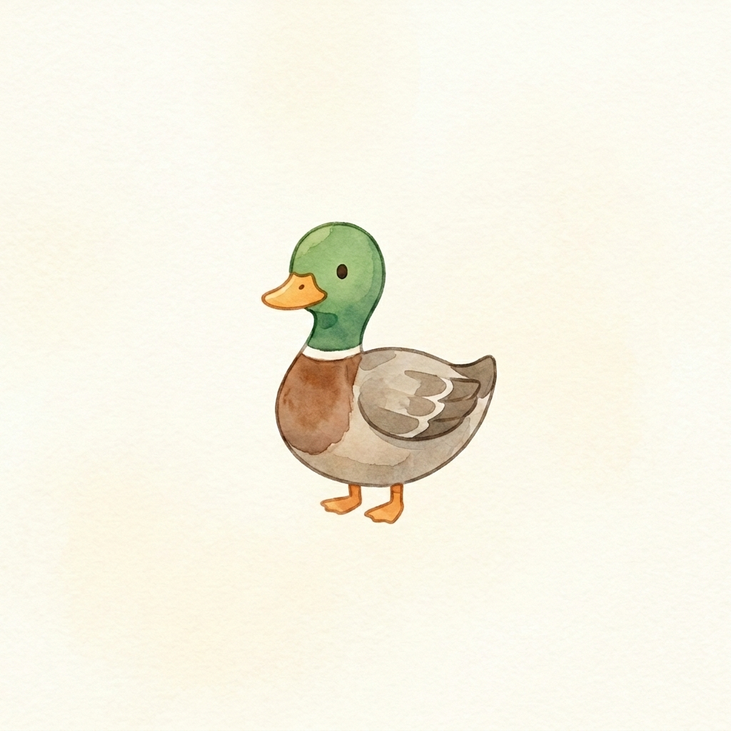 A simple picture of duck