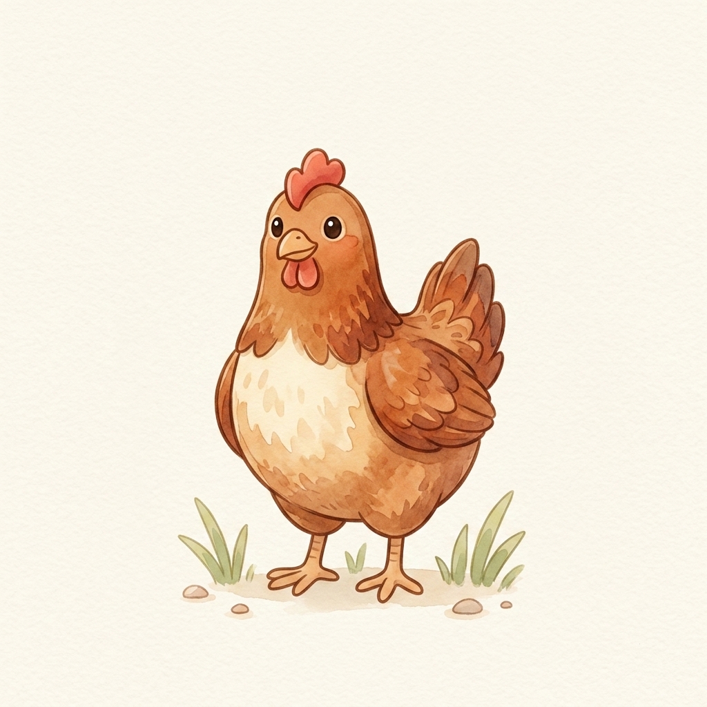 A simple picture of hen