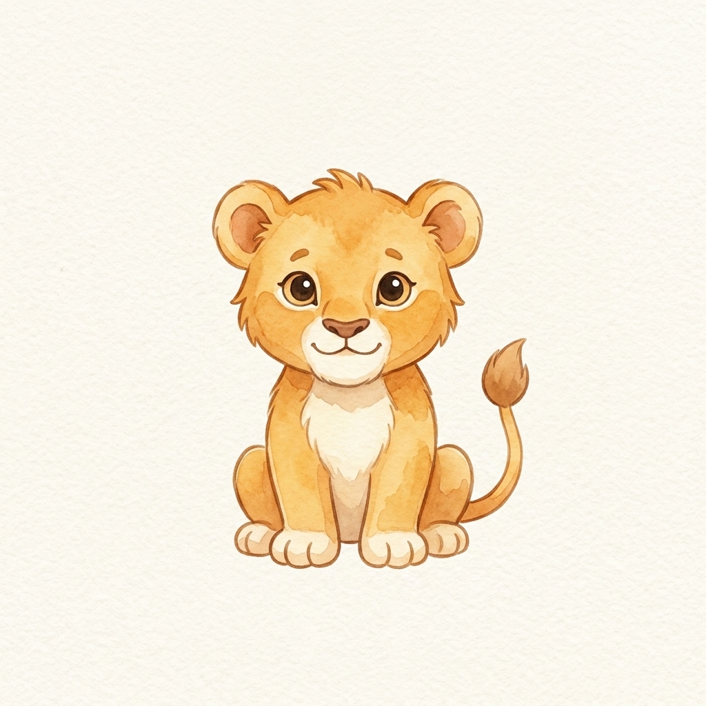 A simple picture of lion