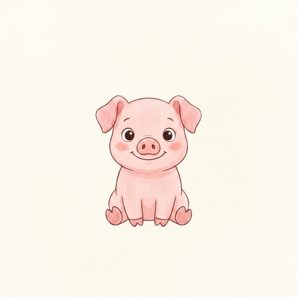 A simple picture of pig