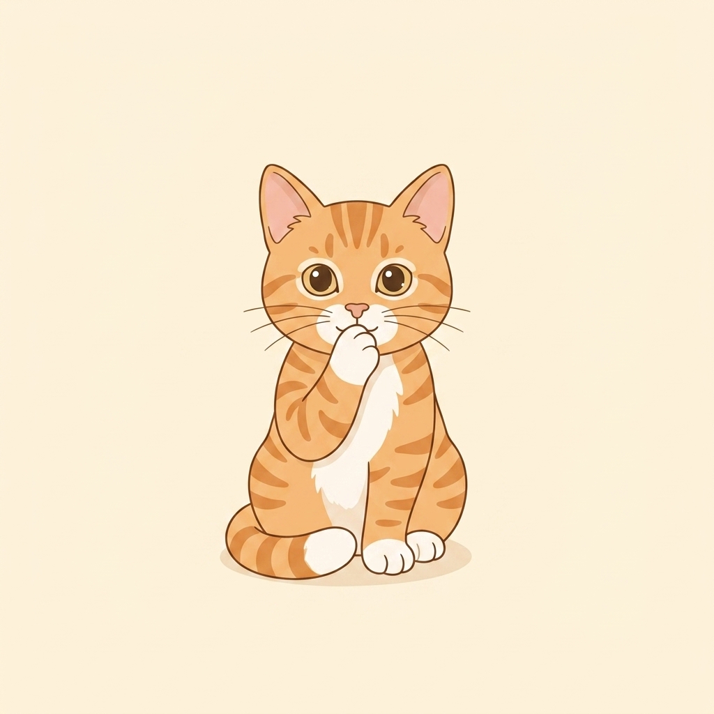 Cat being quiet