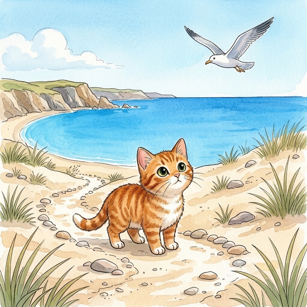 Beach Cat finds the way to the bay