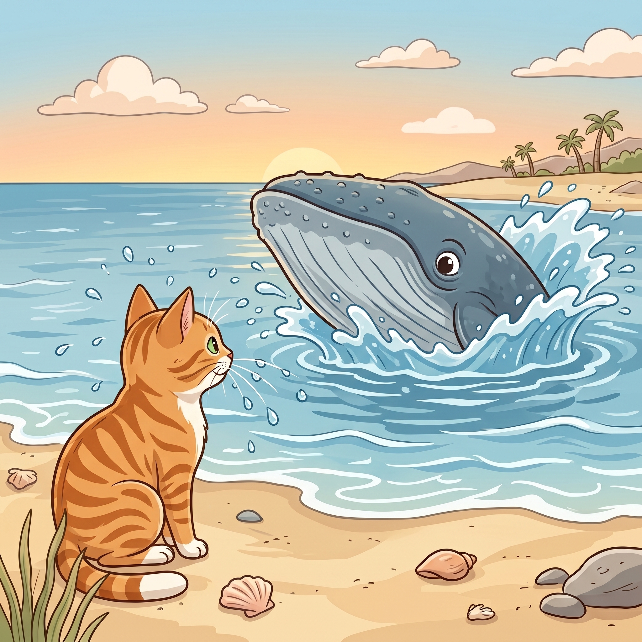 Beach Cat and the Whale story picture