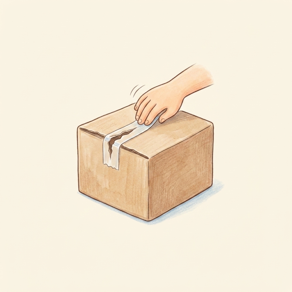 A simple picture of fixing a box